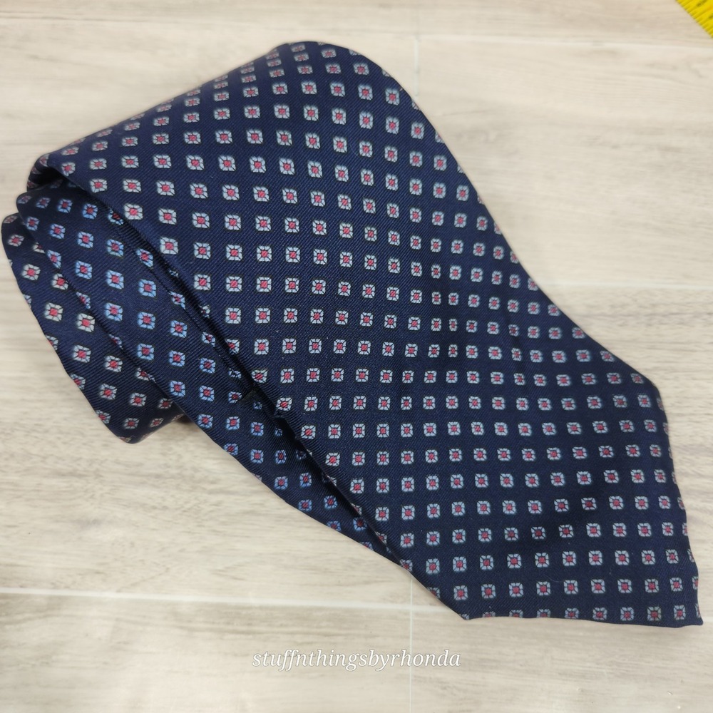 Yves Saint Laurent YSL‎ Luxury Necktie Ties Mens Unisex 100% SILK Navy